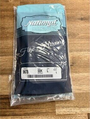 National Hosiery 9678 Soft Black stockings Xl Made in USA